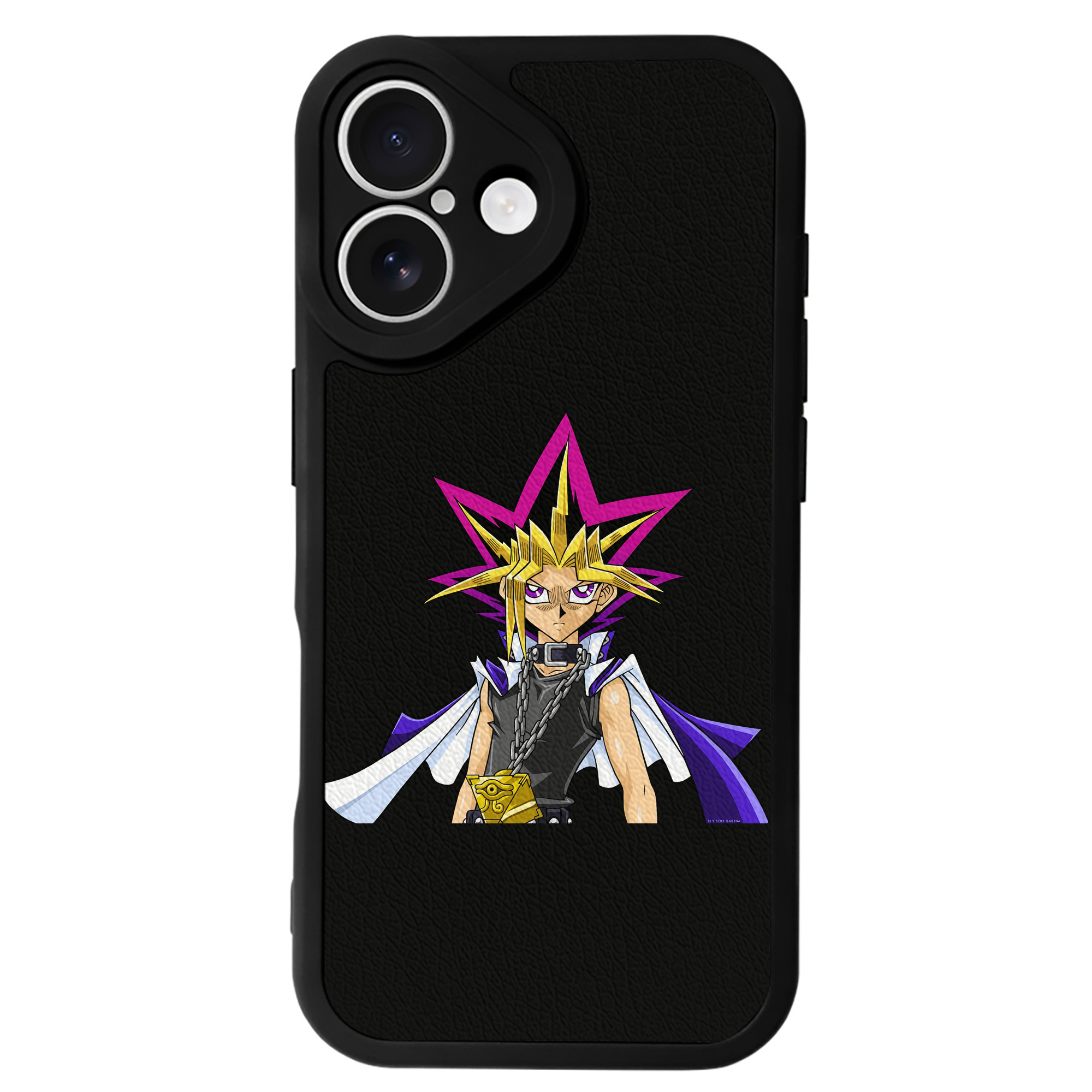 遊☆戯☆王 Yu-Gi-Oh! 【iPhone 16シリーズ対応】シリコンスマホケース（レザー調） 材質：シリコン
